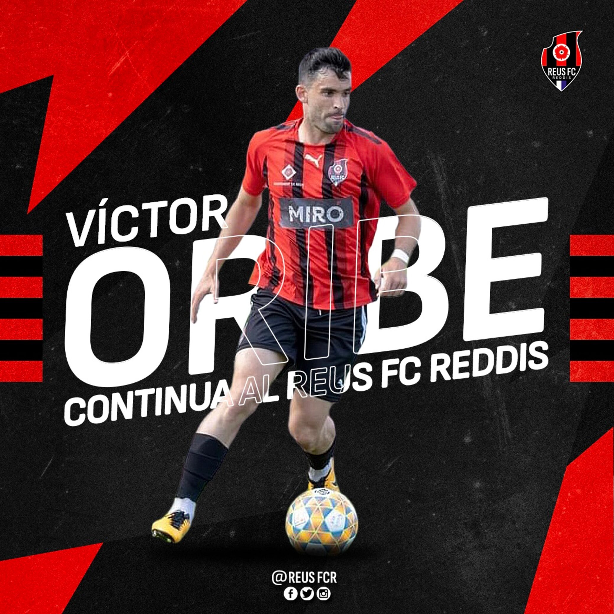 Víctor Oribe renova amb el Reus FC Reddis