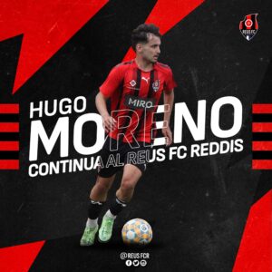 Hugo Moreno renova amb el Reus FC Reddis