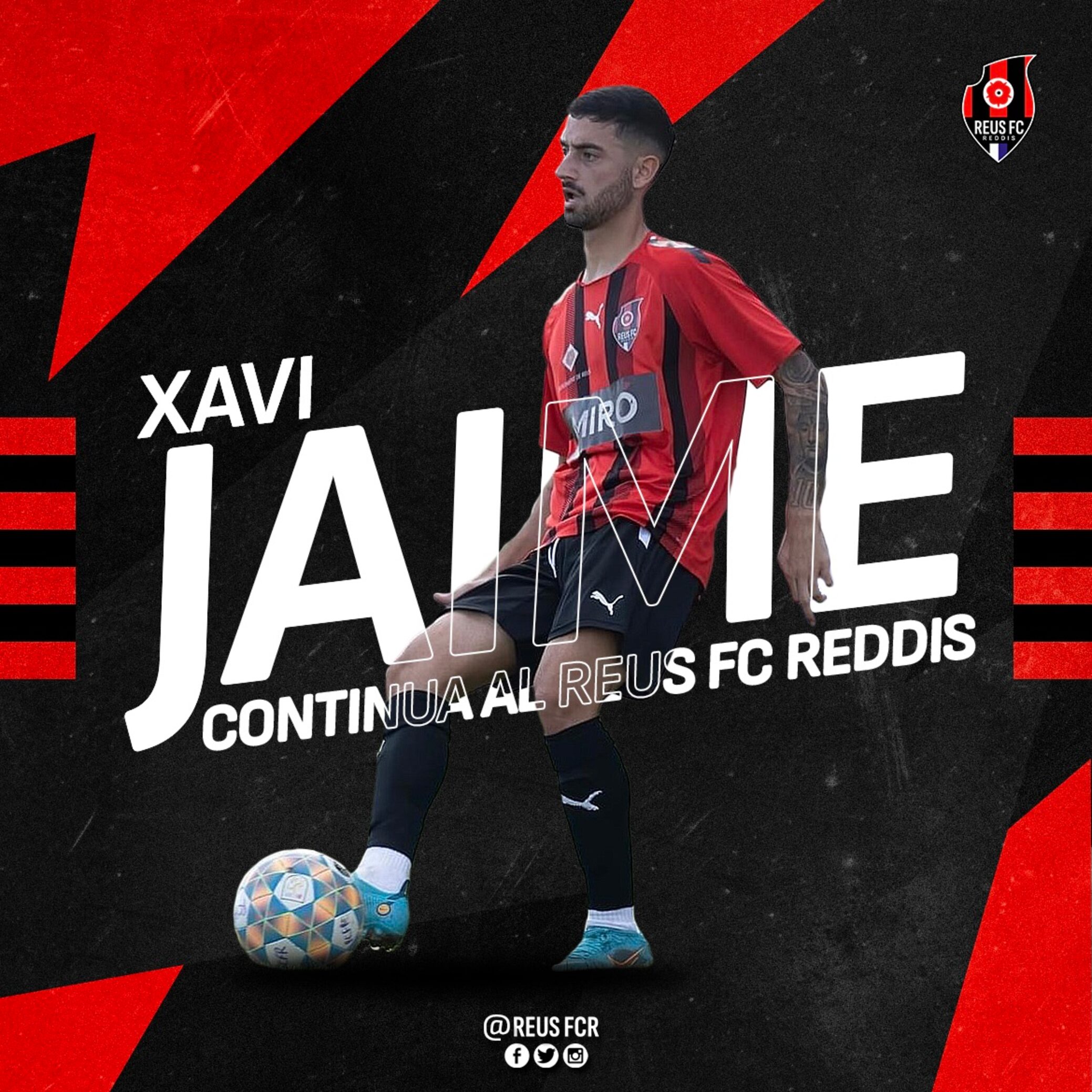 Xavi Jaime renova amb el Reus FC Reddis